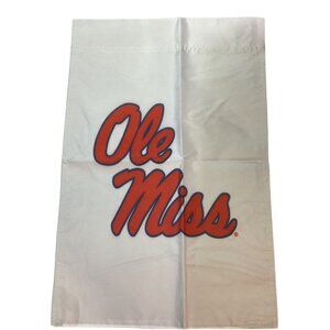 Ole Miss University Of Mississippi Yard Flag 18"X12" Nylon NCAA Lic NEW